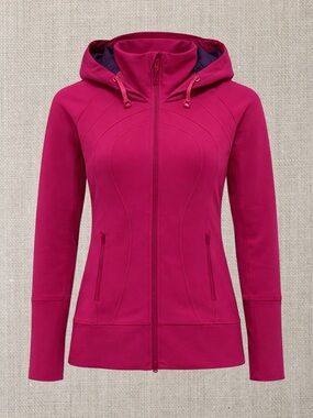 Lululemon Vintage Stride Hooded Jacket - Berry Pink/Purple Stripe